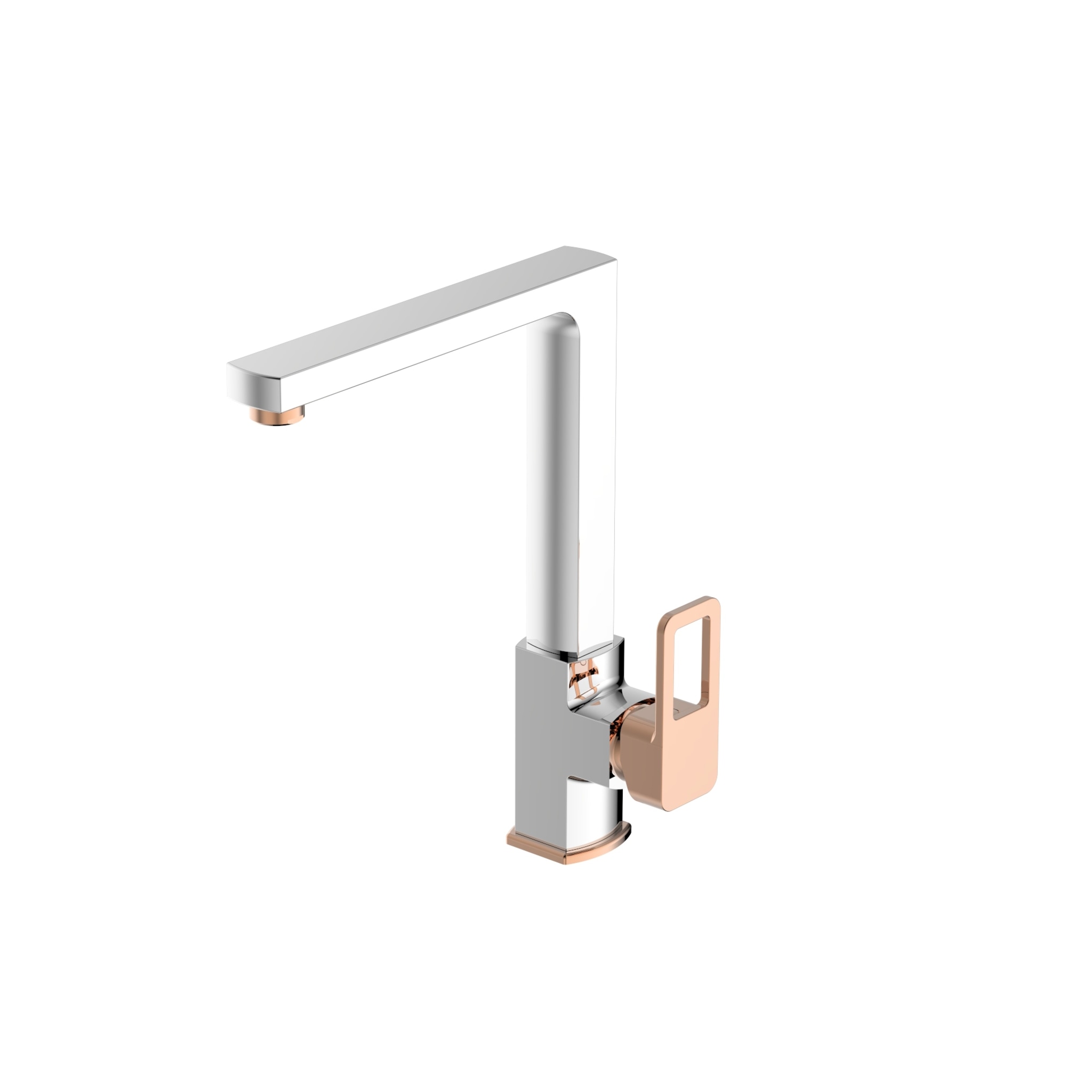 Salvo Plus Colours - Döküm Çıkış Uçlu Eviye Bataryası Krom-Rose Gold