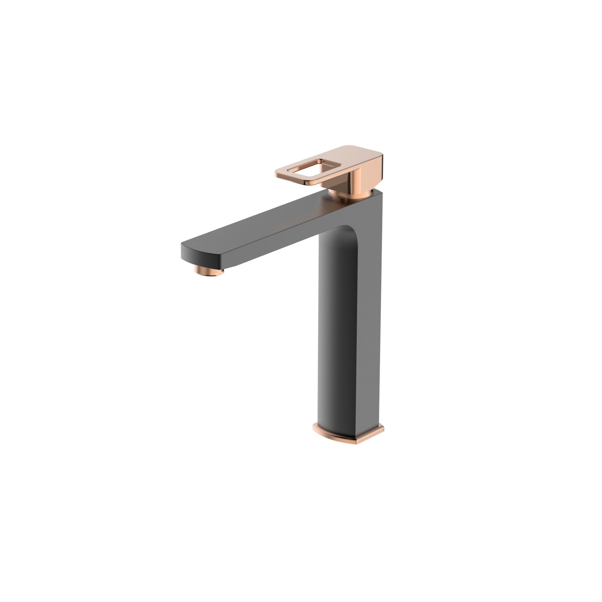 Salvo Plus Colours - Orta Boy Yüksek Tip Lavabo Bataryası Siyah-Rose Gold