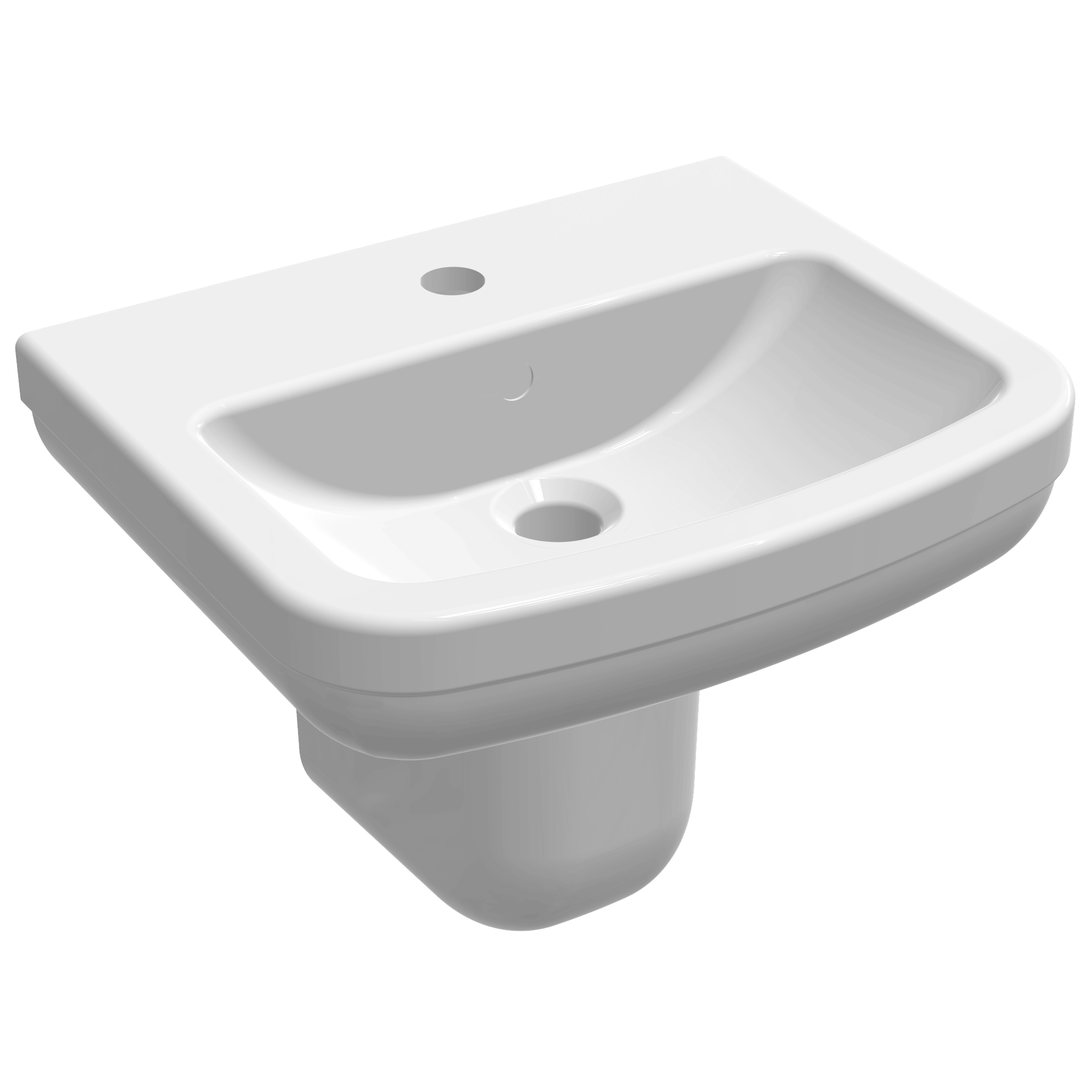 Dor - Duvara Montajlı Lavabo Batarya Delikli Taşma Kanallı