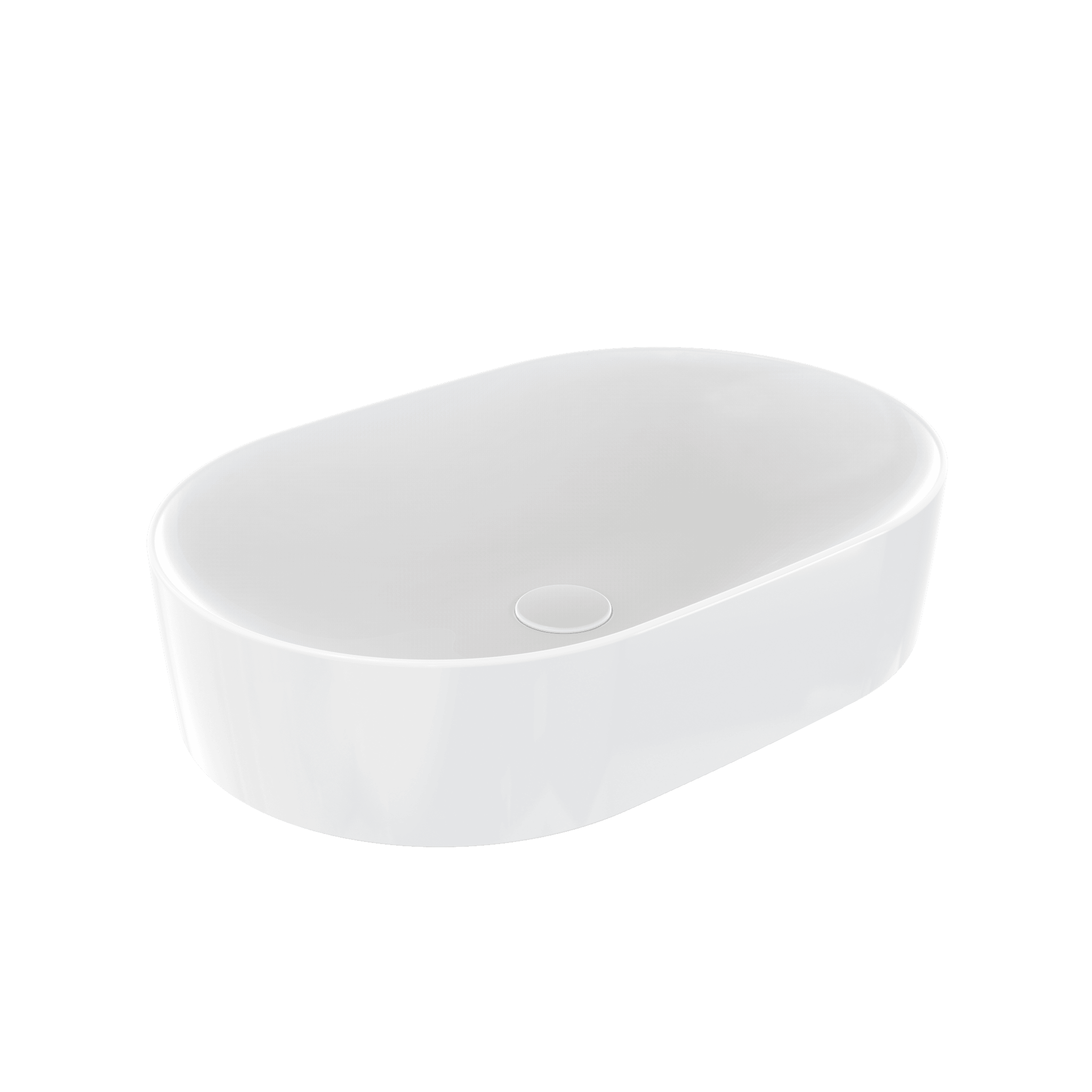 Solid - Oblong Tam Tezgah Üstü Lavabo Deliksiz