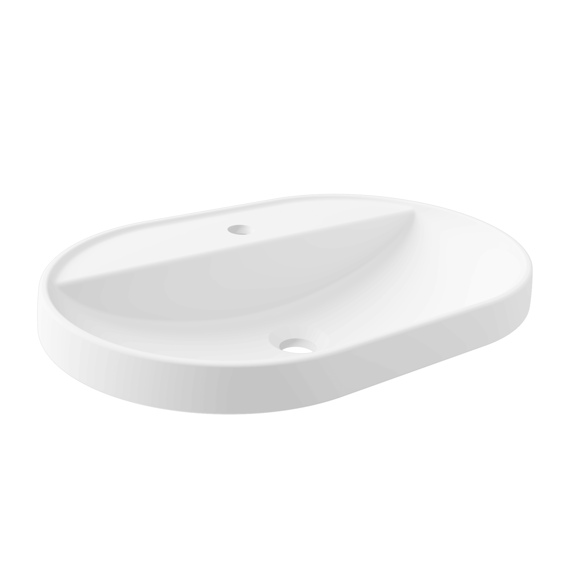 Solid - Oblong Gövde Üstü Gömme Lavabo Tek Delikli