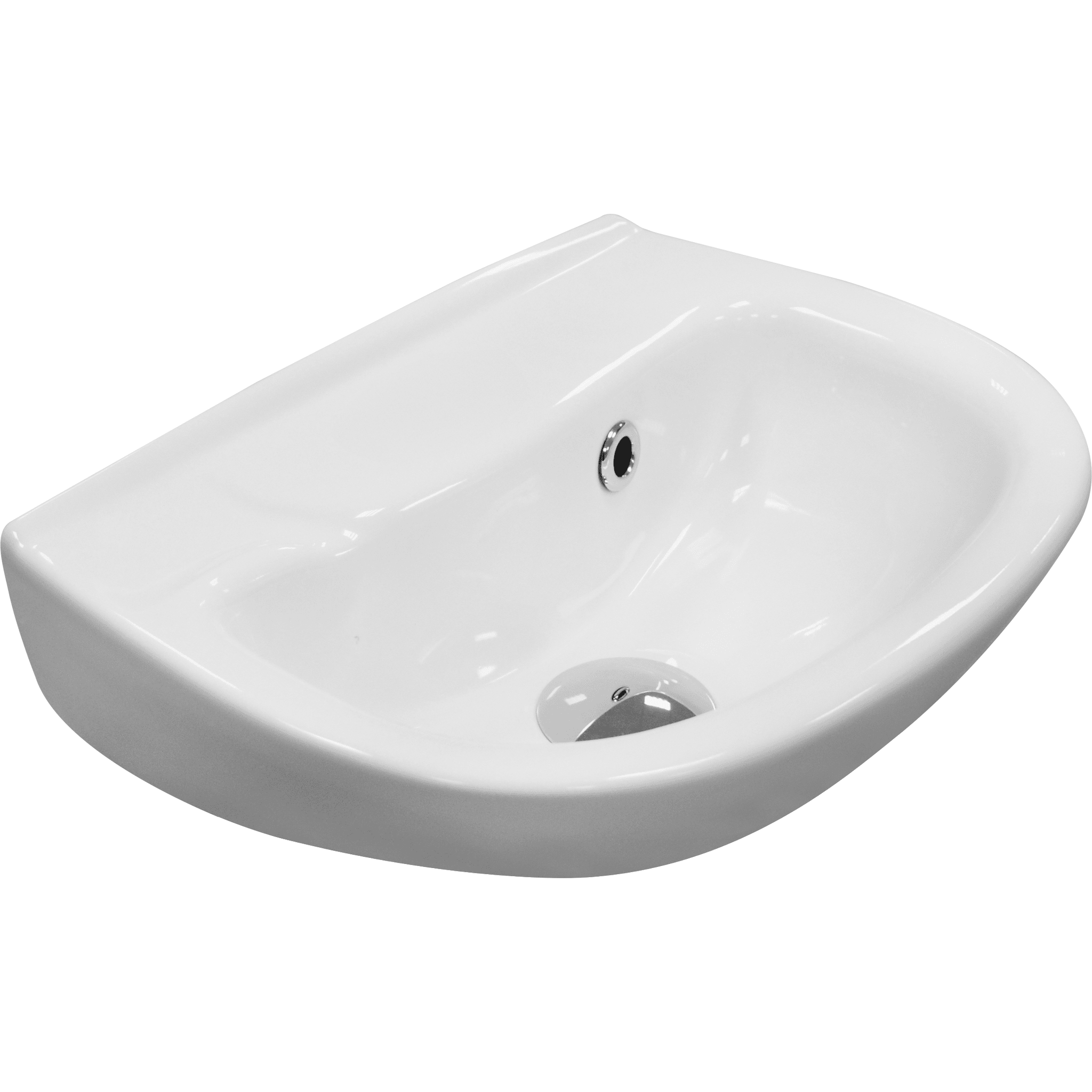 Tek Parça - Duvara Montajlı Lavabo Batarya Deliksiz Taşma Kanallı