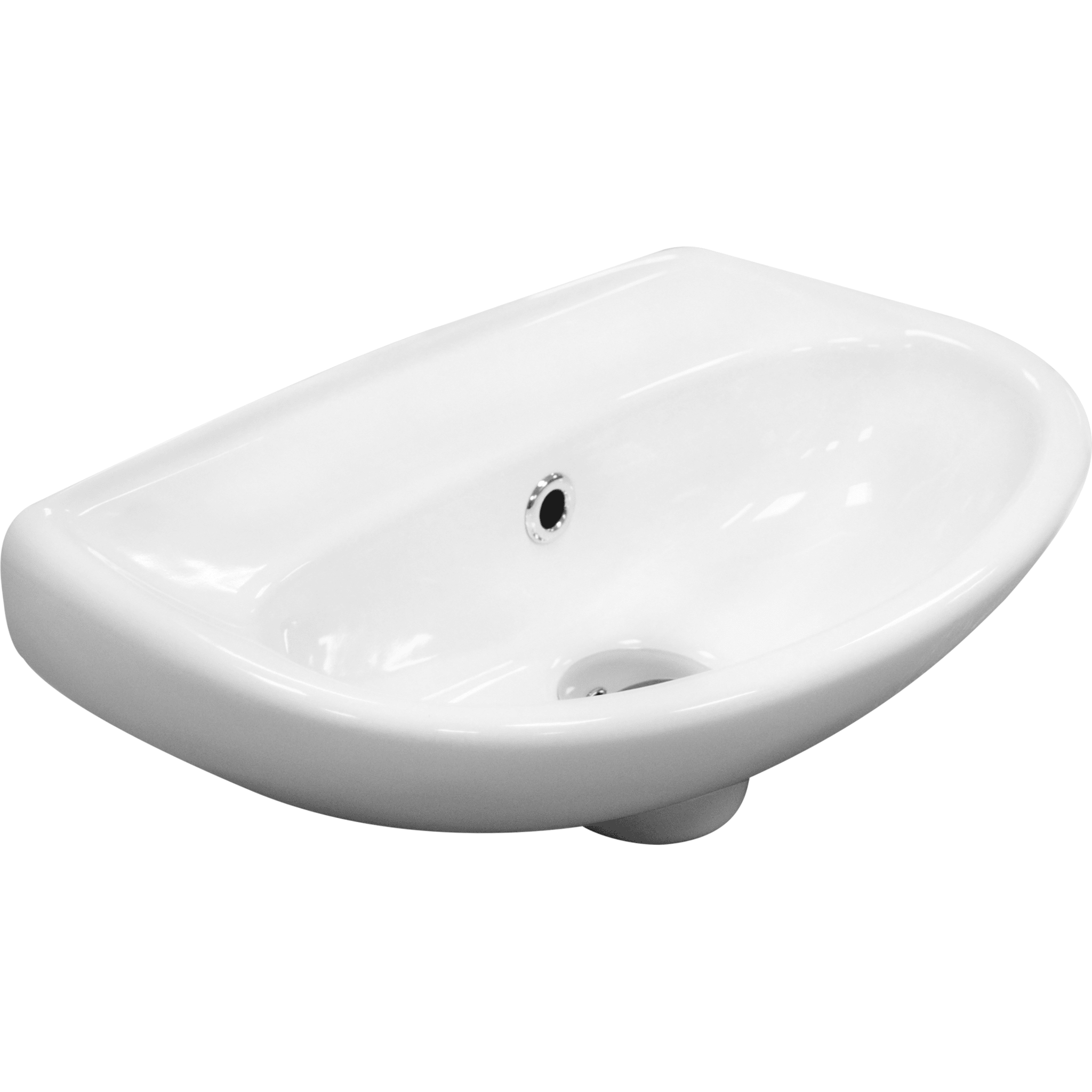 Tek Parça - Duvara Montajlı Lavabo Batarya Deliksiz Taşma Kanalsız