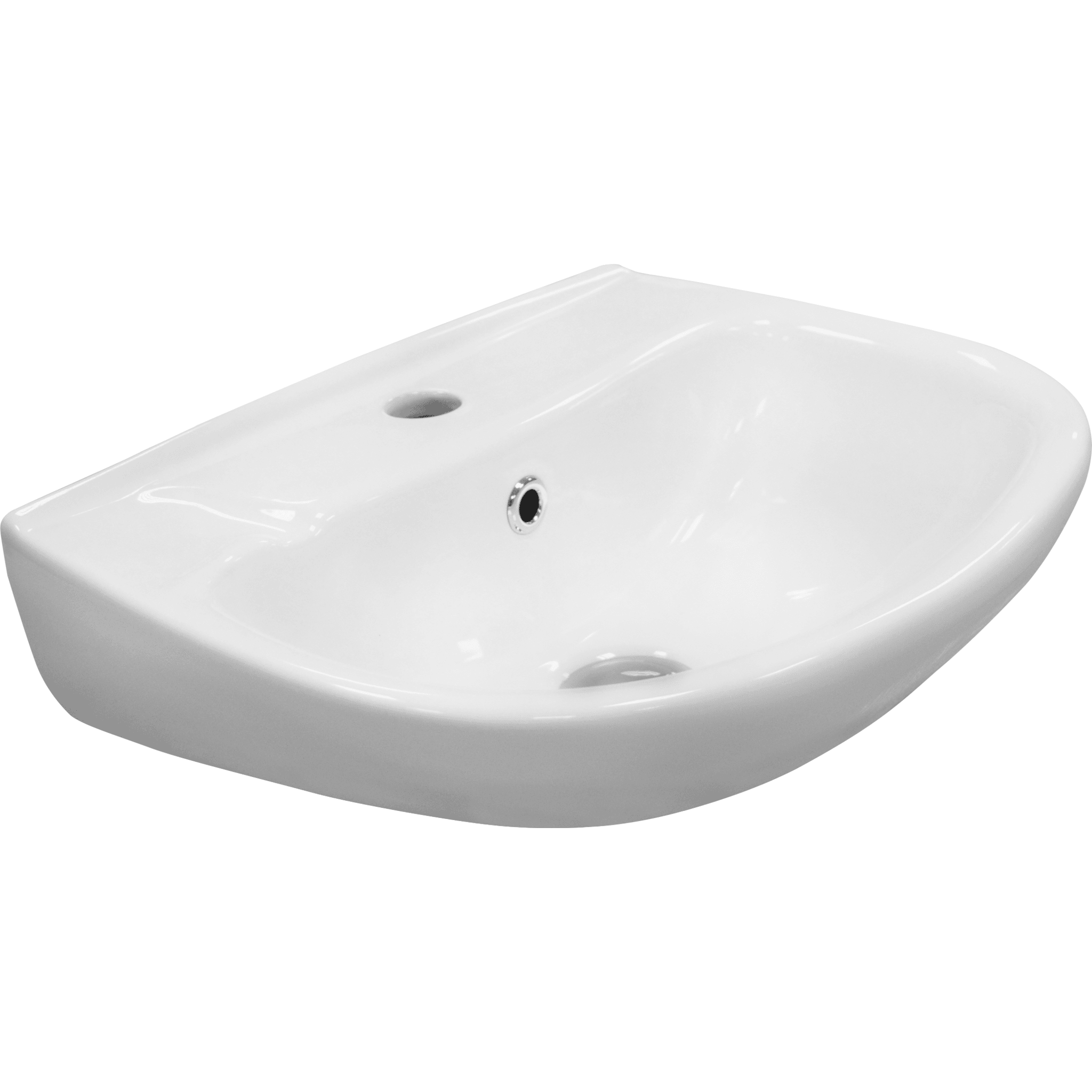 Tek Parça - Duvara Montajlı Lavabo Batarya Delikli